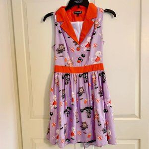 Sourpuss Circus Cats June Dress Size Small - Vintage A-line Sleeveless